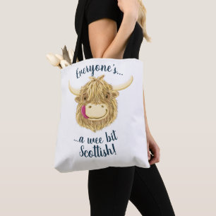 Wee Hamish Highland Cow, Everyone's Scottish! Tote Bag