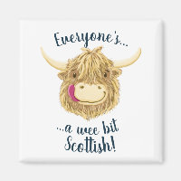 Wee Hamish Highland Cow Says Everyone's Scottish!