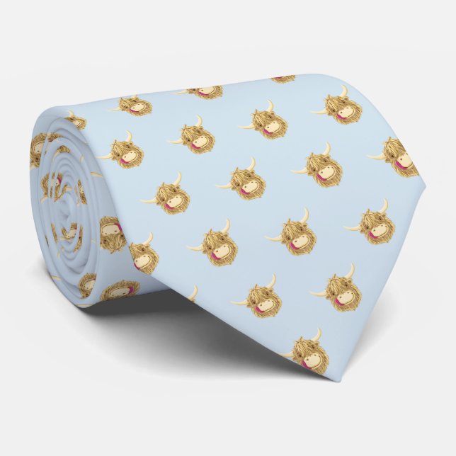 Wee Hamish Highland Cow Tie (Rolled)