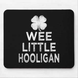 Wee Little Hooligan St Patricks Day Shamrock Boys Mouse Pad
