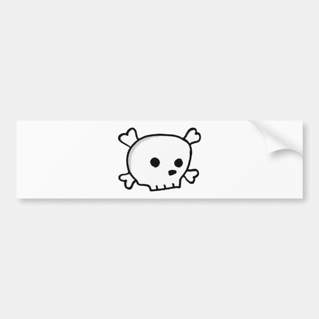 Wee pirate skull bumper sticker (Front)