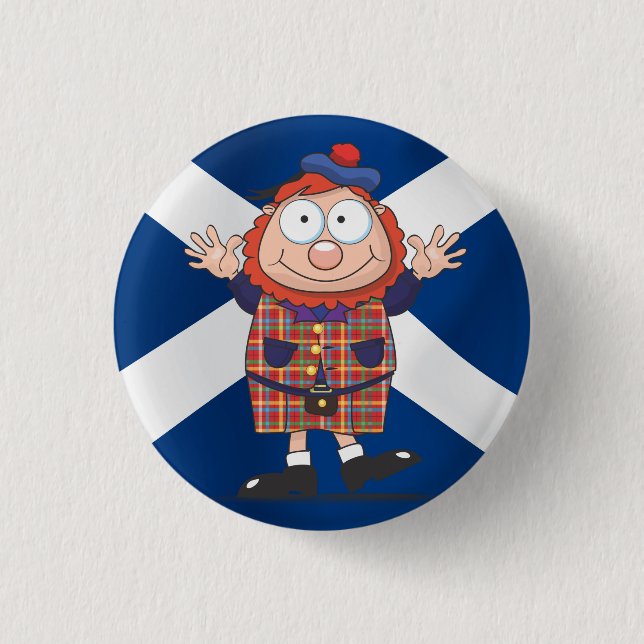 Wee Scottish guy 1 Inch Round Button (Front)