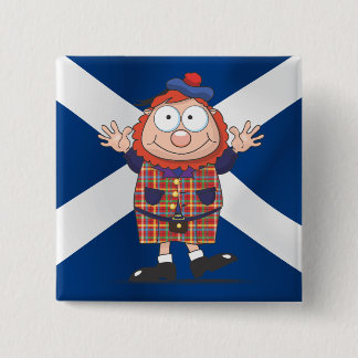 Wee Scottish guy 2 Inch Square Button
