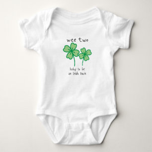 Wee Two-lucky to be an Irish twin - baby bodysuit
