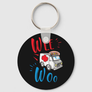 WEE WOO AMR EMT AMR Paramedic Ambulance Keychain