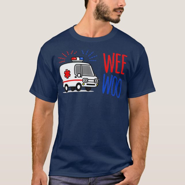 WEE WOO AMR EMT AMR Paramedic Tee SHIRT for Men (Front)