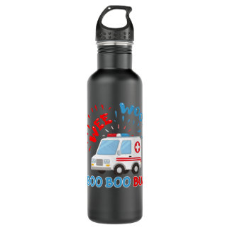 Wee Woo Boo Boo Bus Ambulance Funny EMS EMT Parame 710 Ml Water Bottle