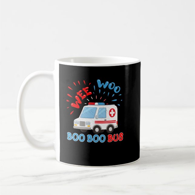 Wee Woo Boo Boo Bus Ambulance Funny EMS EMT Parame Coffee Mug (Left)