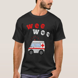 Wee Woo   Bus Ambulance AMR Retro EMT Paramedic T-Shirt