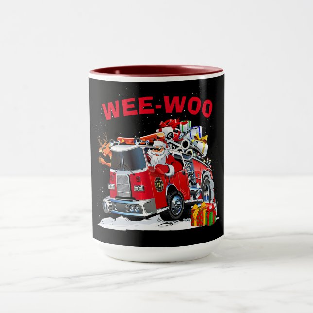 WEE-WOO Christmas Design with Santa Mug (Center)