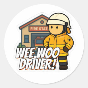 Wee Woo Driver - Rural Sticker