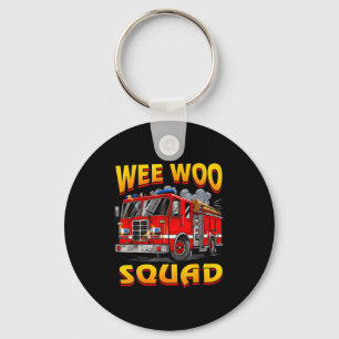 Wee Woo Squad Firefighter Truck Lover Fireman Crew Keychain