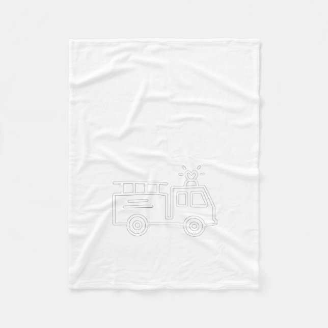 Wee Woo Wife Firefighter Suse Cute Minimalist Aest Fleece Blanket (Front)