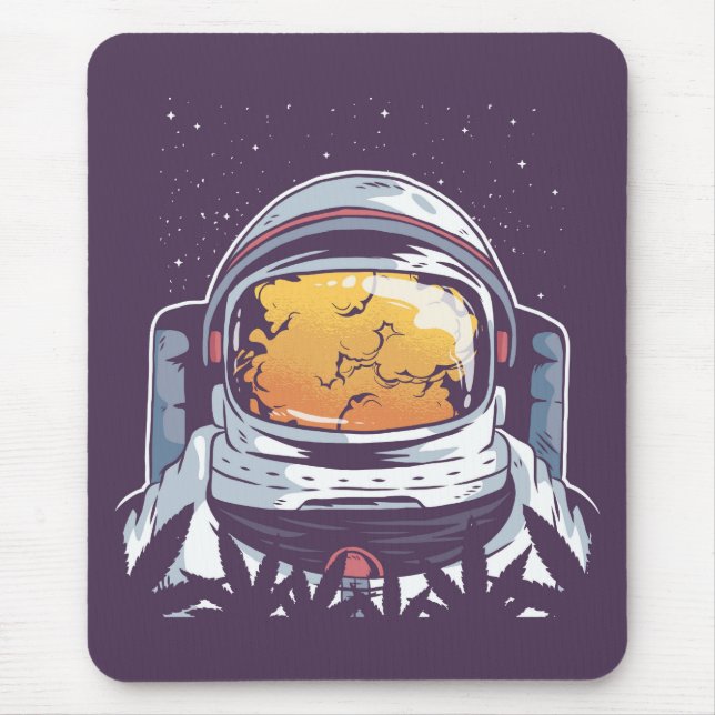 Weed Astronaut Mouse Pad (Front)