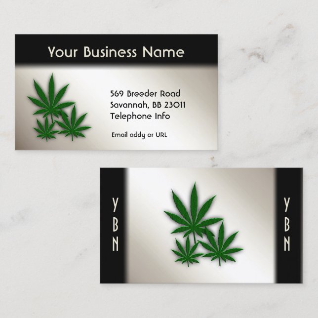Weed Business Double Sided Antique Business Card (Front/Back)