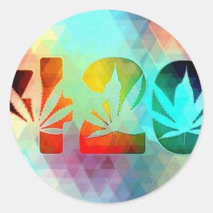 WEED CLASSIC ROUND STICKER