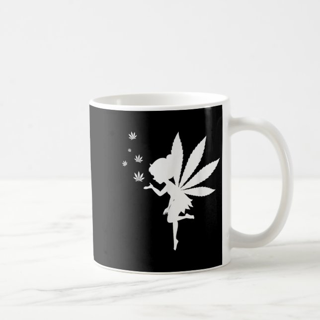 Weed Fairy Fantasy Leaf Stoner Pot Smoker  Coffee Mug (Right)