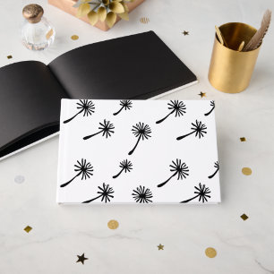Weed Happens cute cynical dandelion Funny Vintage Guest Book