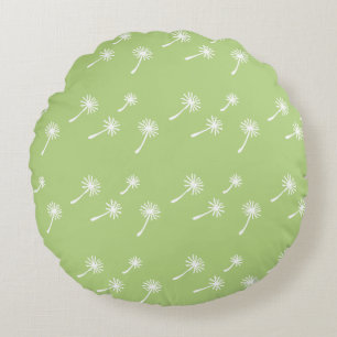 Weed Happens cute cynical dandelion Funny Vintage Round Pillow