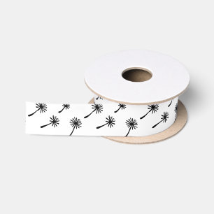 Weed Happens cute cynical dandelion Funny Vintage Satin Ribbon