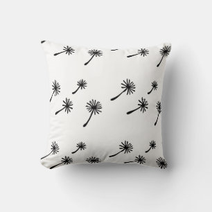 Weed Happens cute cynical dandelion Funny Vintage Throw Pillow