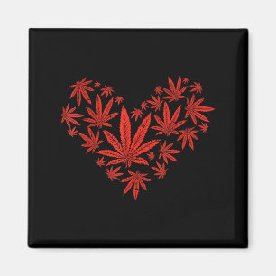 Weed Heart Funny Valentines Day Pot Stoner Gift Magnet