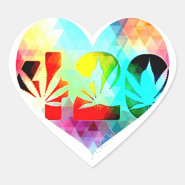 WEED HEART STICKER (Front)