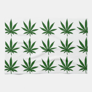 Weed Leaf Kitchen Towel