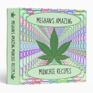 Weed Leaf Munchies Personalized Binder