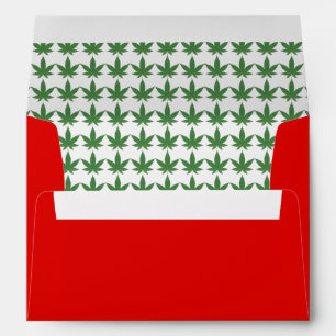 Weed Leaf Pot Luck Personalized Envelopes