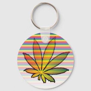 weed rainbow keychains