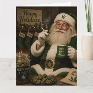 Weed Santa  Card