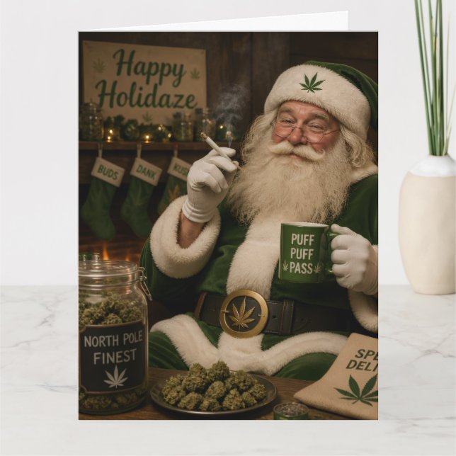 Weed Santa  Card (Front)