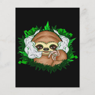 Weed Smoking Stoned Sloth Flyer