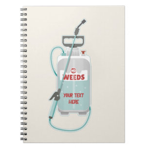 Weed spray garden maintenance notebook