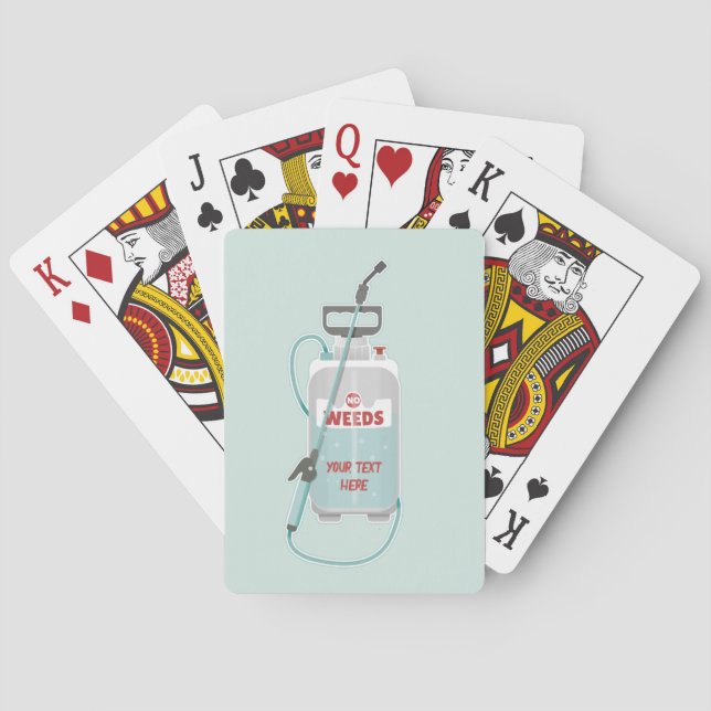 Weed spray garden maintenance playing cards (Back)