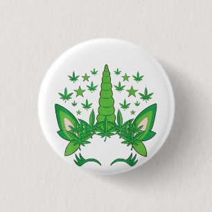 Weedicorn 1 Inch Round Button
