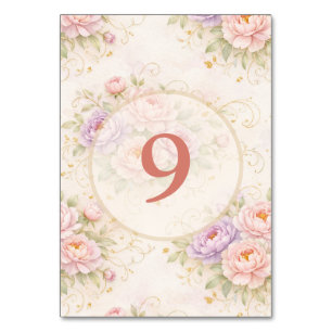 Weeding floral table number