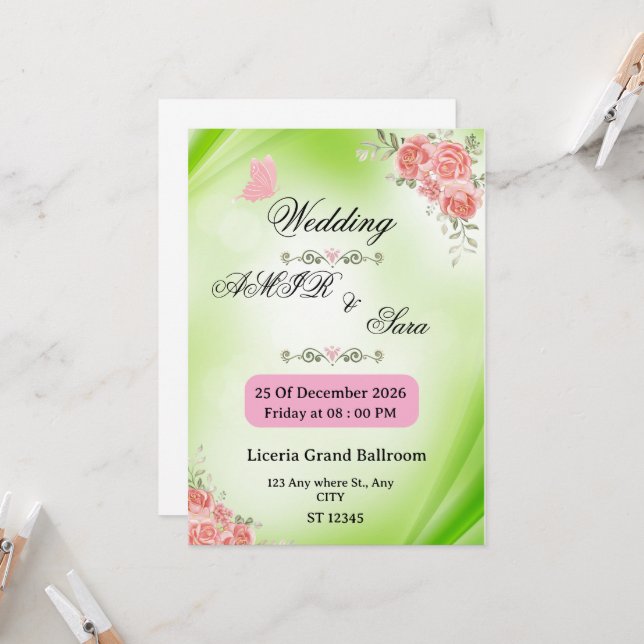 WEEDING INVITATION  (Front/Back In Situ)