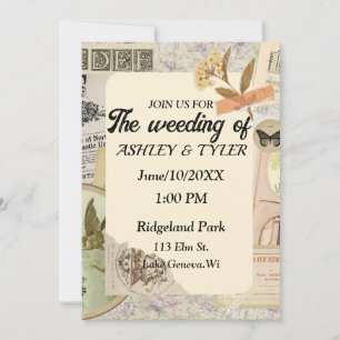 Weeding Invitation to a Vintage-Inspired Union