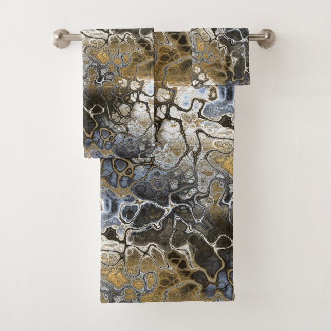 Weeds and Sky Abstract Bath Towel Set (Insitu)