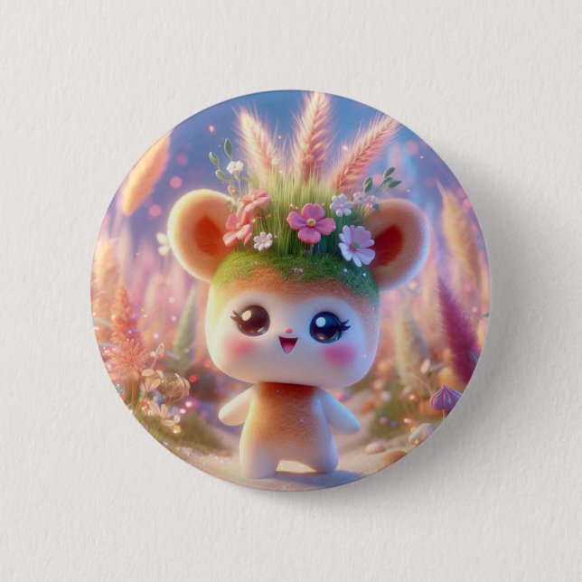 Weeds Head 2 Inch Round Button (Front)