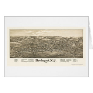 Weedsport, carte panoramique de NY - 1885