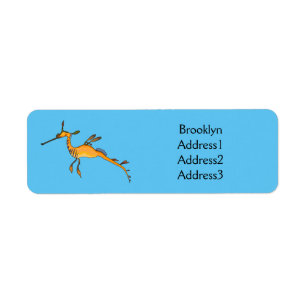 Weedy seadragon cartoon illustration