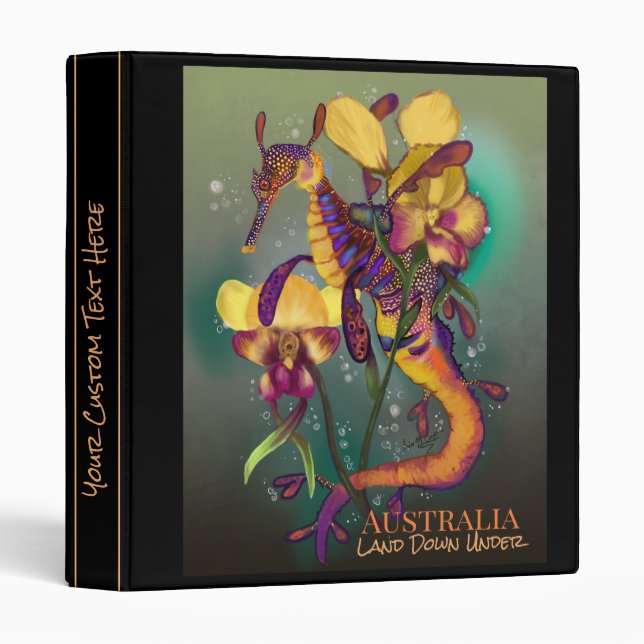 Weedy Seadragon with Orchids Binder (Front/Spine)