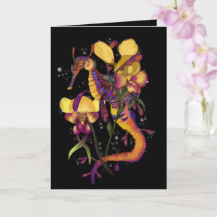 Weedy Seadragon with Orchids Thank You Card