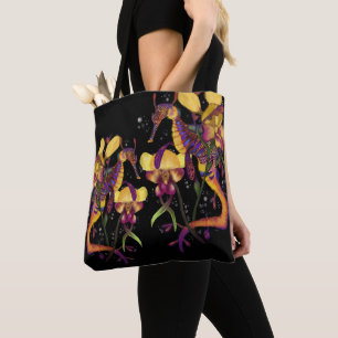 Weedy Seadragon with Orchids Tote Bag
