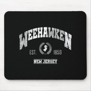 Weehawken Nj New Jersey Vintage Throwback  Mouse Pad