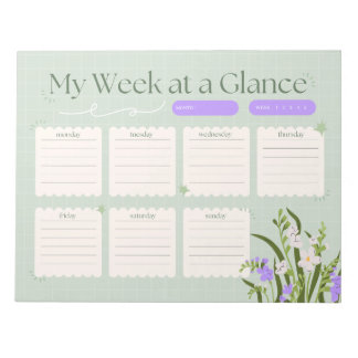 Week at a Glance Notepad