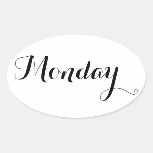 Weekday Stickers: Monday Oval Sticker